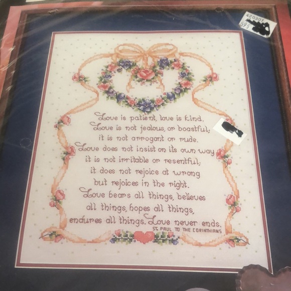 Bucilla 1992 Paul To The Corinthians Counted Cross Stitch Kit 40658 Cottagecore - Picture 2 of 7